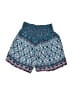 SR 100% Rayon Paisley Blue Shorts Size S - photo 2