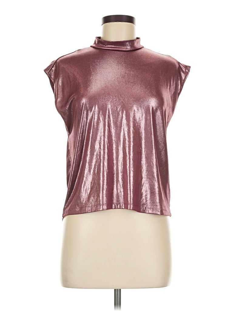 Pre-owned Anthropologie Sleeveless Blouse In Burgundy