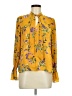 Primark Floral Yellow Long Sleeve Blouse Size 6 - photo 1