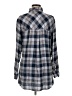 Columbia Plaid Gray Blue Long Sleeve Button-Down Shirt Size M - photo 2