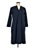 J. McLaughlin Chevron-herringbone Blue Casual Dress Size M - photo 1