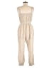 Eloise 100% Cotton Solid Tan Jumpsuit Size M - photo 2