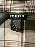 Torrid 100% Cotton Plaid Silver Long Sleeve Button-Down Shirt Size 1X Plus (1) - photo 7
