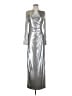 Eliza J Metallic Silver Gray Cocktail Dress Size 4 - photo 1