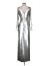 Eliza J Metallic Silver Gray Cocktail Dress Size 4 - photo 2