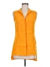 AKRIS 100% Linen Orange Sleeveless Button-Down Shirt Size 4 - photo 1