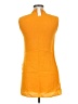 AKRIS 100% Linen Orange Sleeveless Button-Down Shirt Size 4 - photo 2