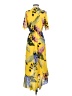 Libian 100% Polyester Print Yellow Cocktail Dress Size S - photo 2