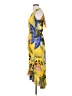 Libian 100% Polyester Print Yellow Cocktail Dress Size S - photo 5