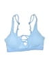 Becca Stripes Solid Blue Swimsuit Top Size S (estimated) - photo 1