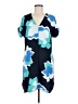 A New Day 100% Polyester Print Blue Casual Dress Size M - photo 1