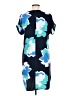 A New Day 100% Polyester Print Blue Casual Dress Size M - photo 2