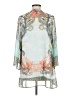 Soft Surroundings 100% Polyester Teal Kimono Size M - photo 2