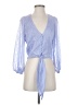 Buddy Love 100% Polyester Blue 3/4 Sleeve Blouse Size S - photo 1