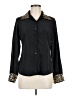 Cotton Express 100% Polyester Animal Print Black Long Sleeve Blouse Size M - photo 1