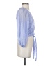 Buddy Love 100% Polyester Blue 3/4 Sleeve Blouse Size S - photo 4