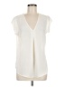 DR2 100% Polyester Ivory Short Sleeve Blouse Size M (petite) - photo 1
