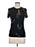 Saint + Sofia Floral Black Short Sleeve T-Shirt Size 6 - photo 1