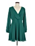 Express 100% Polyester Solid Teal Cocktail Dress Size M - photo 1