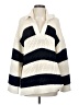 Zara 100% Polyester Stripes Ivory Pullover Sweater Size XS - photo 1