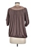 Jaloux Brown Short Sleeve Blouse Size M - photo 2