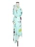 DKNY 100% Polyester Floral Teal Cocktail Dress Size 4 - photo 4