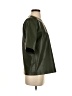 LE BOP 100% Polyurethane Green Short Sleeve Top Size S - photo 4