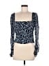 Zara 100% Polyester Blue Long Sleeve Top Size M - photo 1