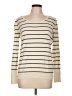 Ann Taylor LOFT Outlet 100% Cotton Stripes Ivory Pullover Sweater Size L - photo 1