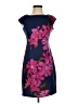 Wisp Floral Blue Cocktail Dress Size 2 Petite - photo 1
