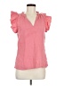 Caslon Pink Short Sleeve Blouse Size M - photo 1