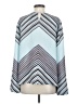 BCBGMAXAZRIA Chevron-herringbone Multi Color Blue Long Sleeve Blouse Size S - photo 2