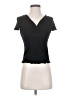 Angie Black Short Sleeve Top Size S - photo 1