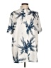 Shein Tropical Ivory Short Sleeve Button-Down Shirt Size L - photo 1