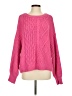 Free People Solid Pink Pullover Sweater Size S - photo 1