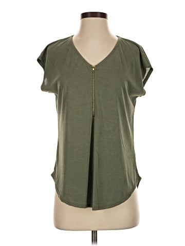 Green Envelope Short Sleeve Top (view 1)