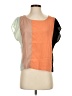 Chloe K 100% Polyester Color Block Orange Short Sleeve Top Size S - photo 1
