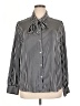 Liz Claiborne 100% Polyester Stripes Black Long Sleeve Blouse Size XL - photo 1