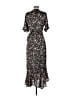 VICI 100% Polyester Animal Print Black Casual Dress Size XS - photo 2