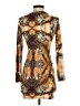 Shein Animal Print Brown Cocktail Dress Size XS - photo 2