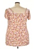 Torrid Floral Pink Short Sleeve Blouse Size 3X Plus (3) - photo 2