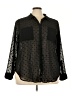 Torrid Polka Dots Black Long Sleeve Blouse Size 3X Plus (3) - photo 1