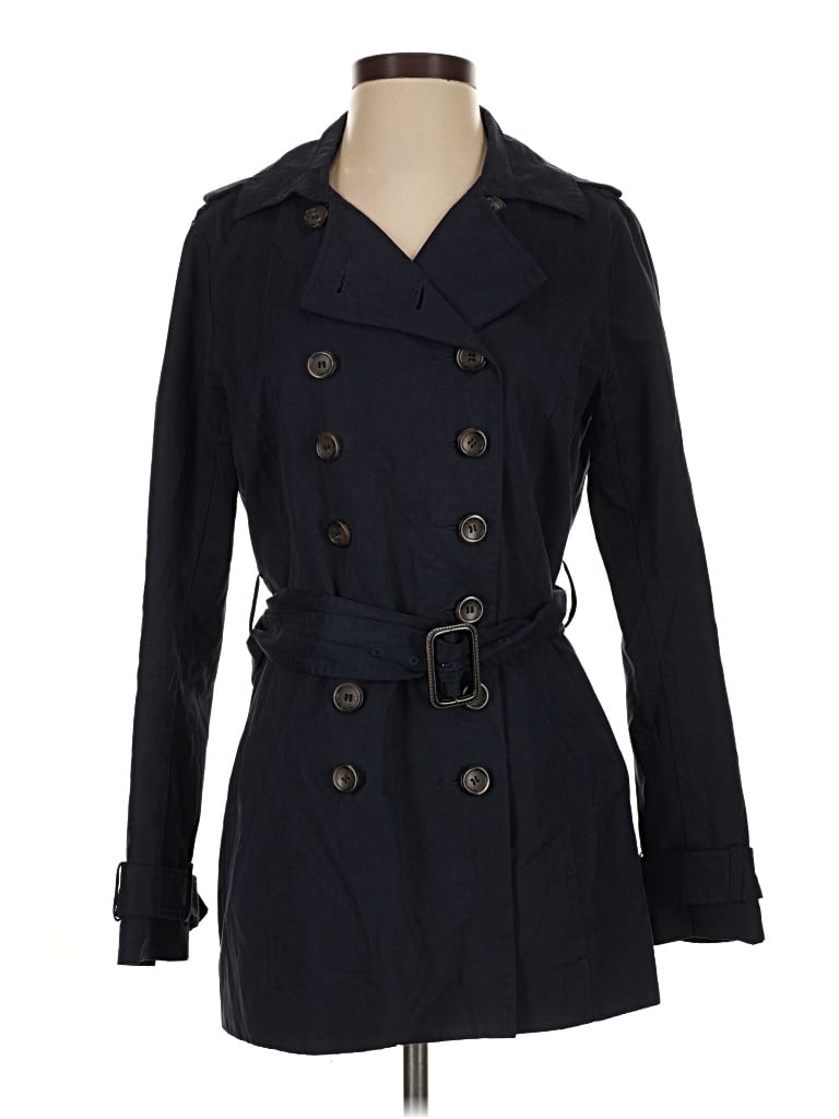 Pre-owned Forever 21 Trenchcoat In Blue