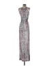Lush 100% Rayon Paisley Silver Purple Cocktail Dress Size XS - photo 2