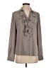 Calvin Klein 100% Polyester Gray Long Sleeve Blouse Size S - photo 1