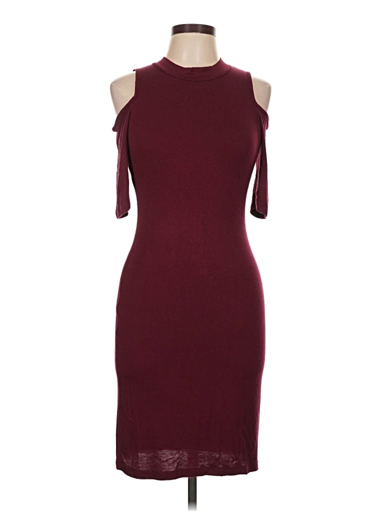 Pre-owned Velvet Torch Cocktail Dress In Burgundy