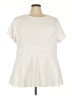 Lane Bryant Ivory Short Sleeve Blouse Size 26 - photo 1