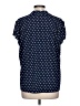 Rafaella Polka Dots Blue Short Sleeve Blouse Size L - photo 2