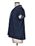 Rafaella Polka Dots Blue Short Sleeve Blouse Size L - photo 5