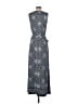 Max Studio Paisley Blue Casual Dress Size XS - photo 2
